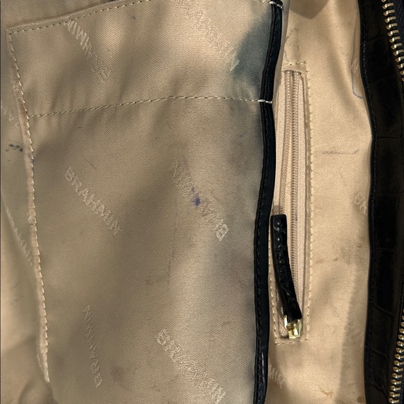 Brahmin Black and Gold Quilted Satchel - Picture 11 of 11